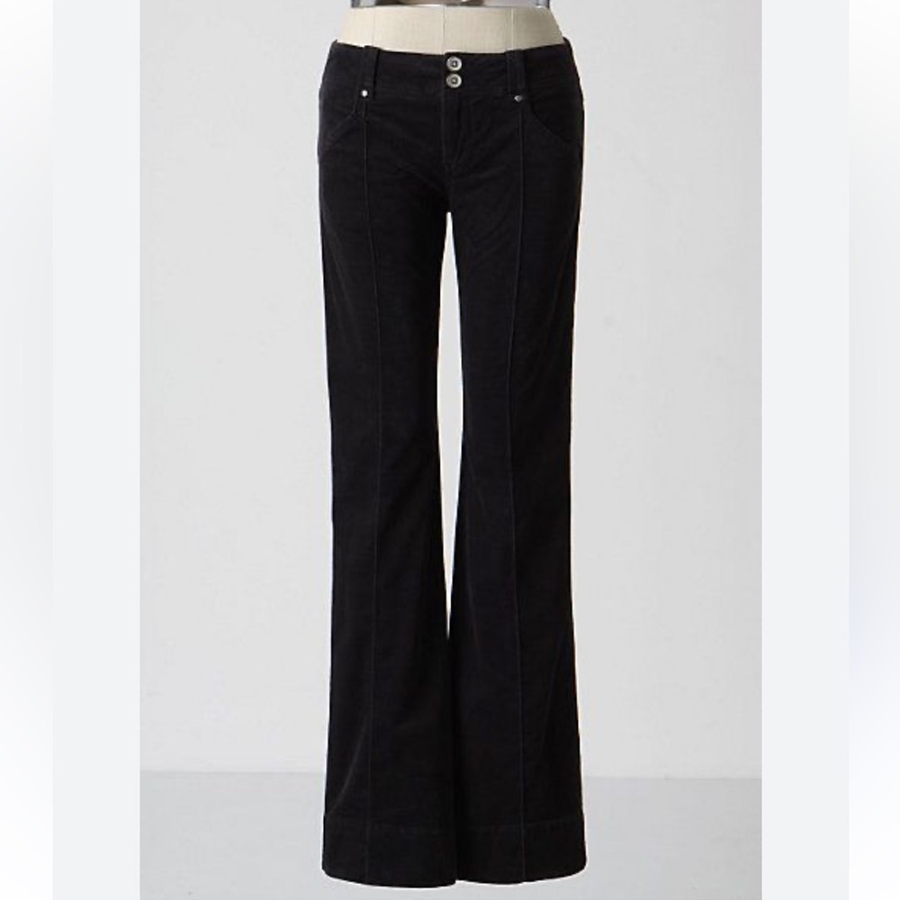 Anthropologie Daughters of the Liberation Black Corduroy Wide Leg Pants 4